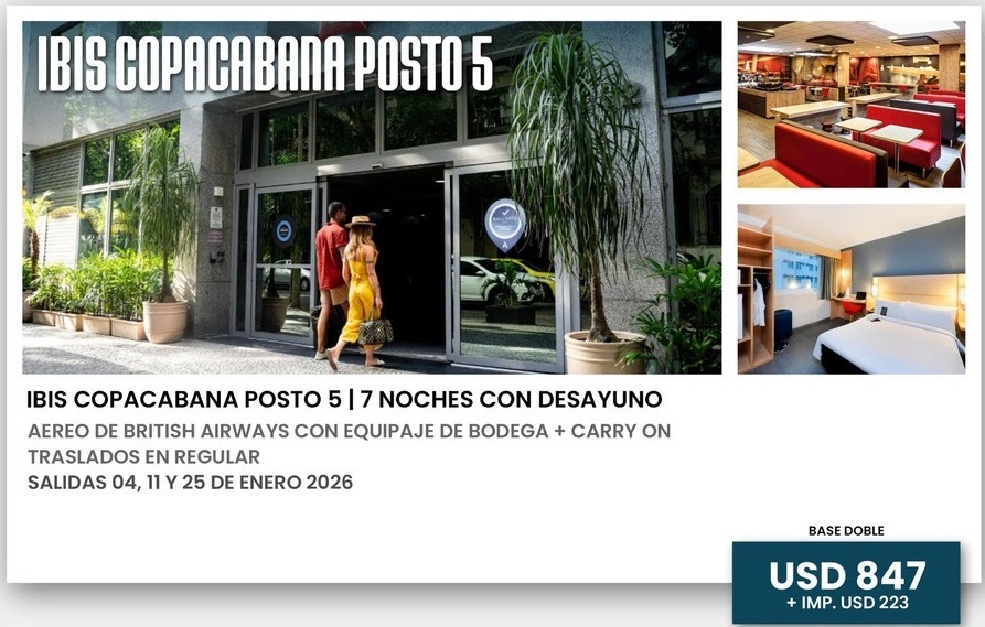 IBIS COPACABA POSTO 5 - Marta Jarque Viajes