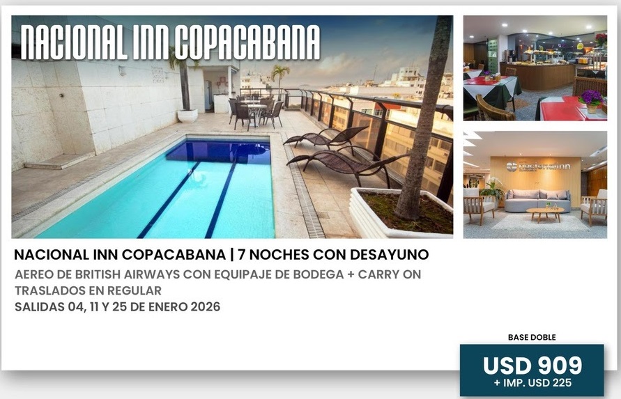 NACIONAL INN COPACABANA - Marta Jarque Viajes